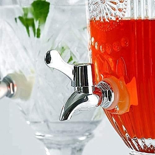 Mason Jar Beverage Dispenser –glass Juice Beer Water Pitcher with Tap 5l