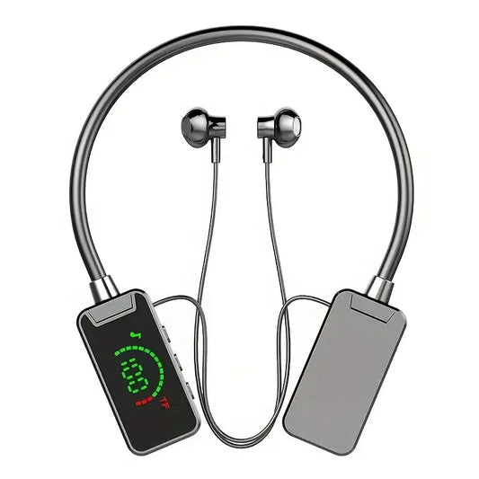 🔊 Feel Every Beat – Premium Bluetooth 5.4 Neckband Earphones with TF card slot
