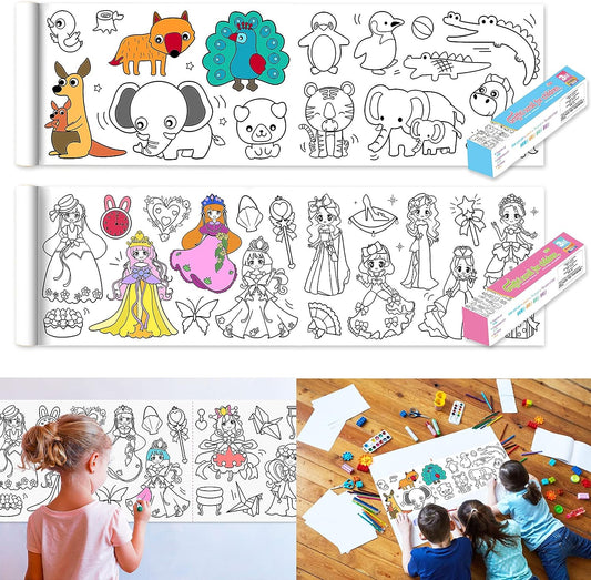Children's Drawing Roll Coloring Paper 10m long for Kid Early Educational Birthday Party Gift