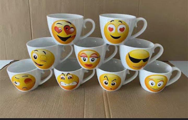 Emoji normal mugs 6pcs Set