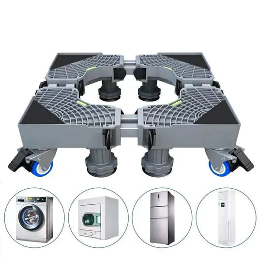 Washing Machine Fridge Stand Base Adjustable Freezer Trolley Mover With Lockable wheels