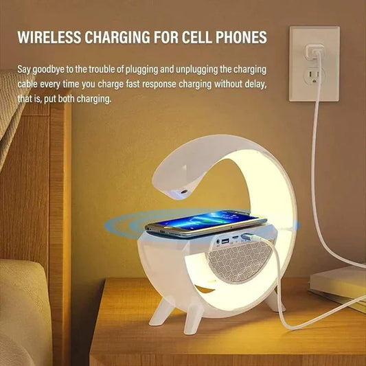 3in 1 Rainbow Light/Wireless Charger)Speaker