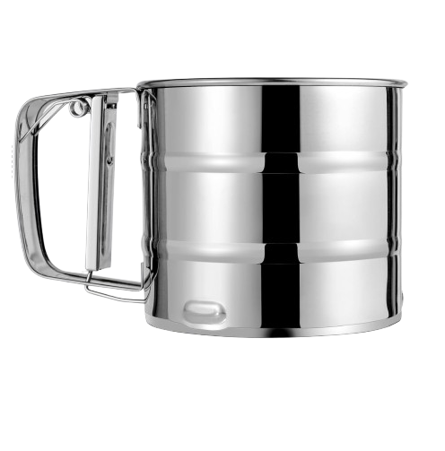 Handheld stainless steel flour sieve