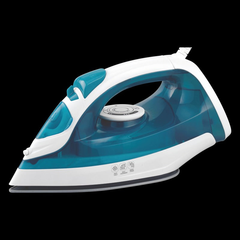 Rebune 1600W Steam Iron Dry Ironing Function, Self-Cleaning, Spray & Steam Function- (White & Blue)
