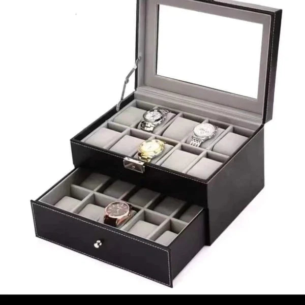 Leather watch case