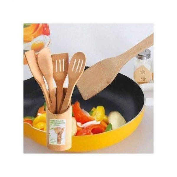 Wooden bamboo spoons