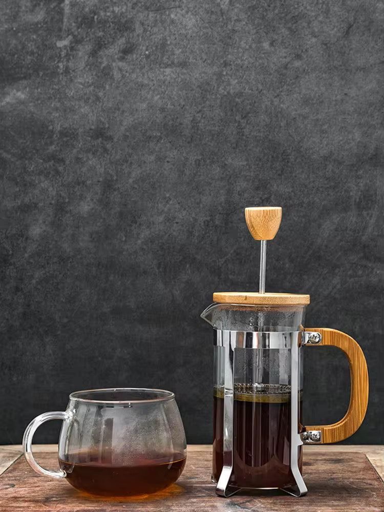 1000ml French press with heat-resistant borosilicate glass & stainless steel filter