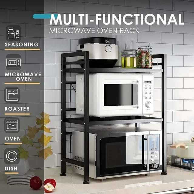 2Tier Telescopic Adjustable Microwave stand