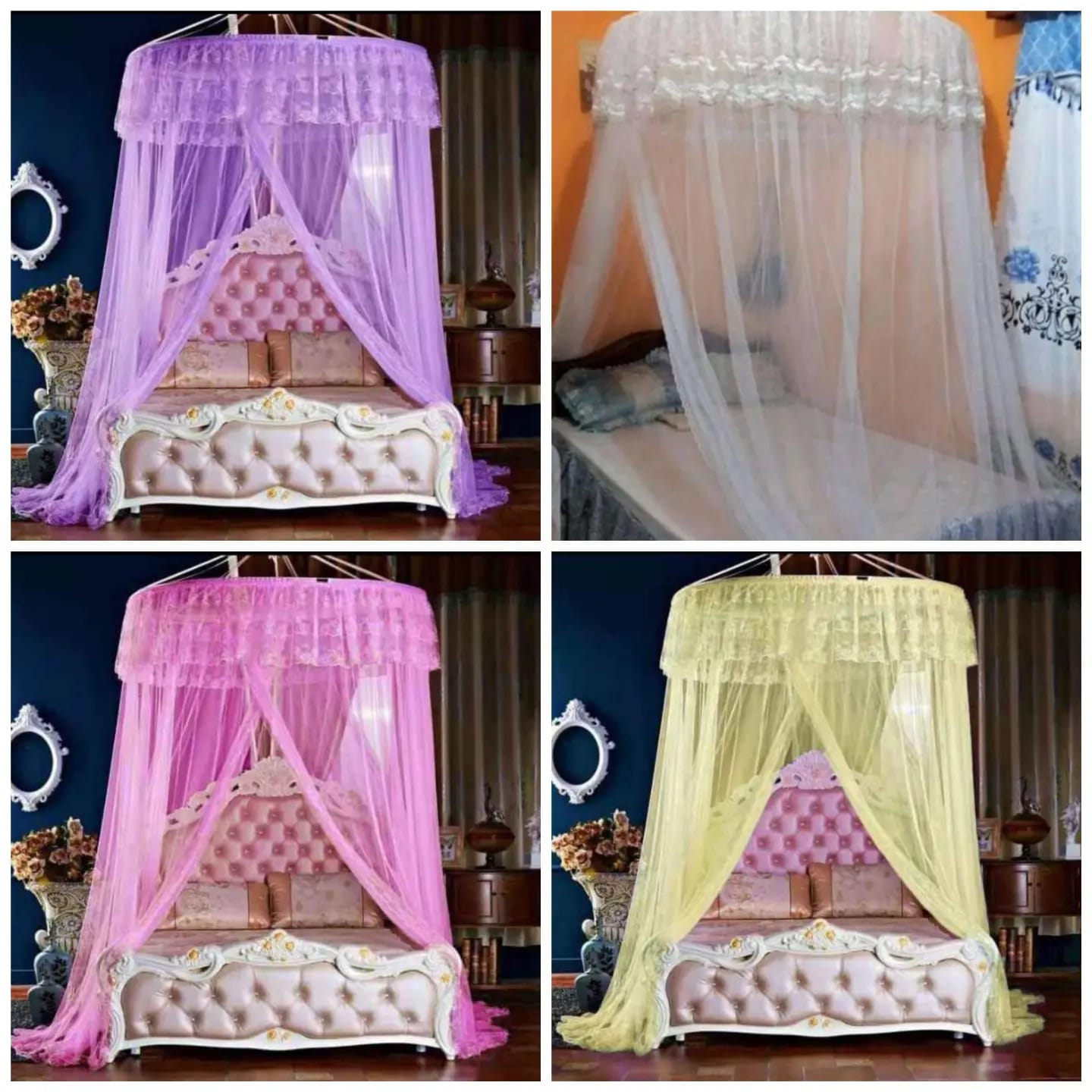 Big round mosquito net - king size and extra king size beds