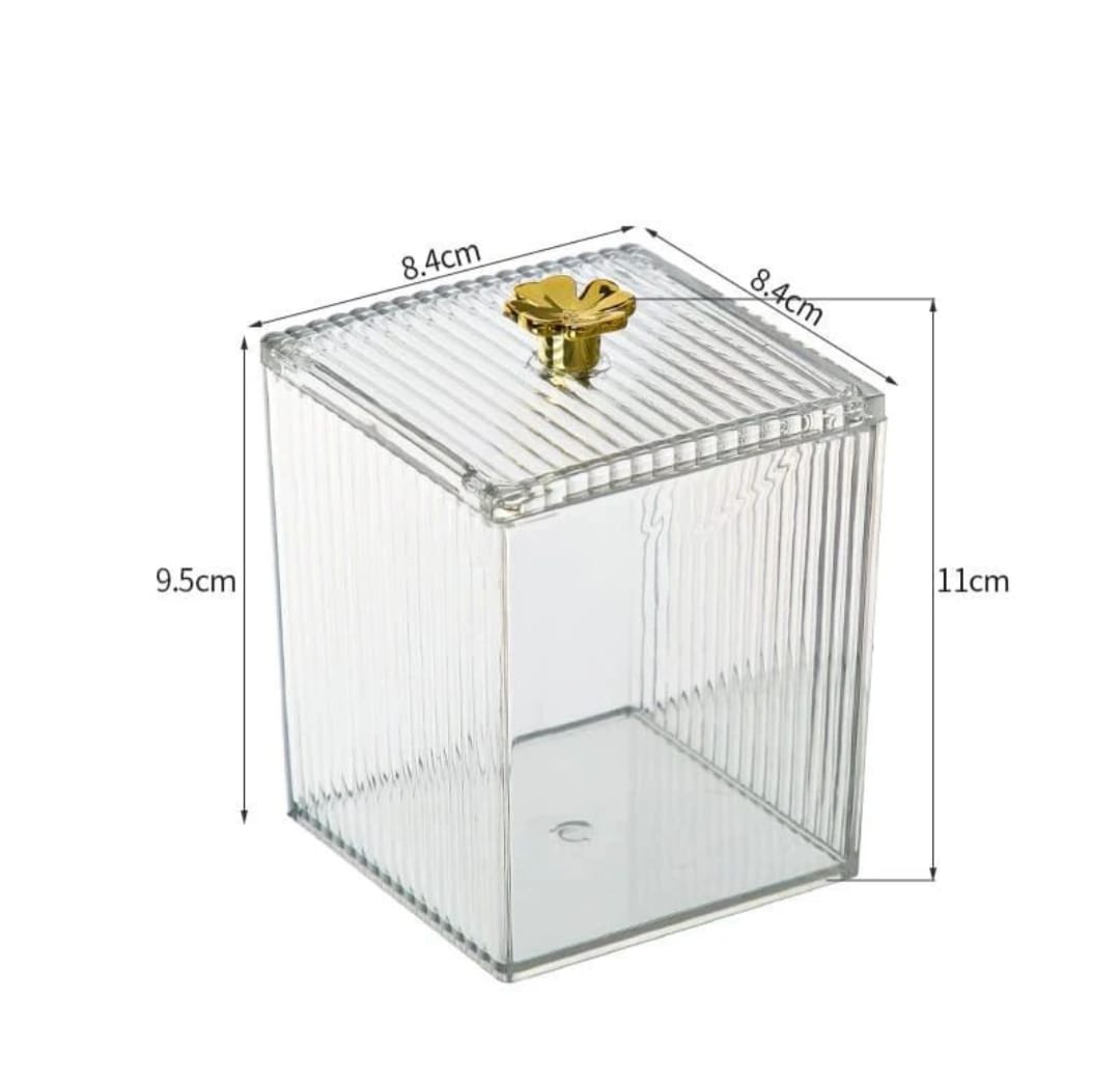 Transparent Acrylic Cotton Swab Storage Box