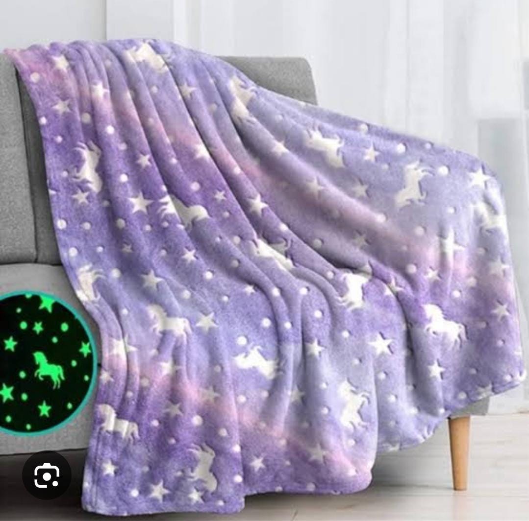 Magic Glow-in-the-Dark Fleece Blanket – Soft, Cozy & Luminous (180×200 cm)