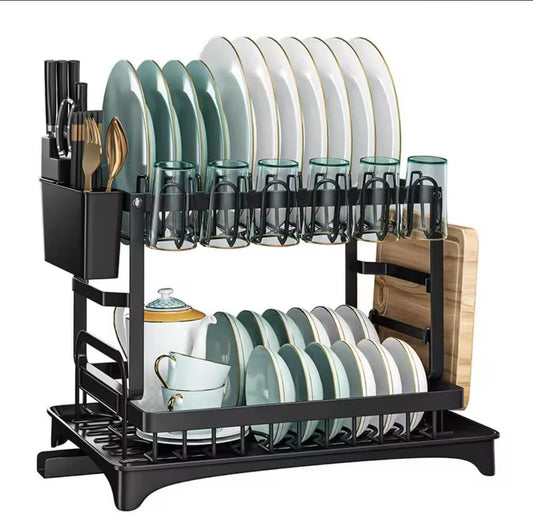 Classic 2-Tier Carbon Steel Dish Rack