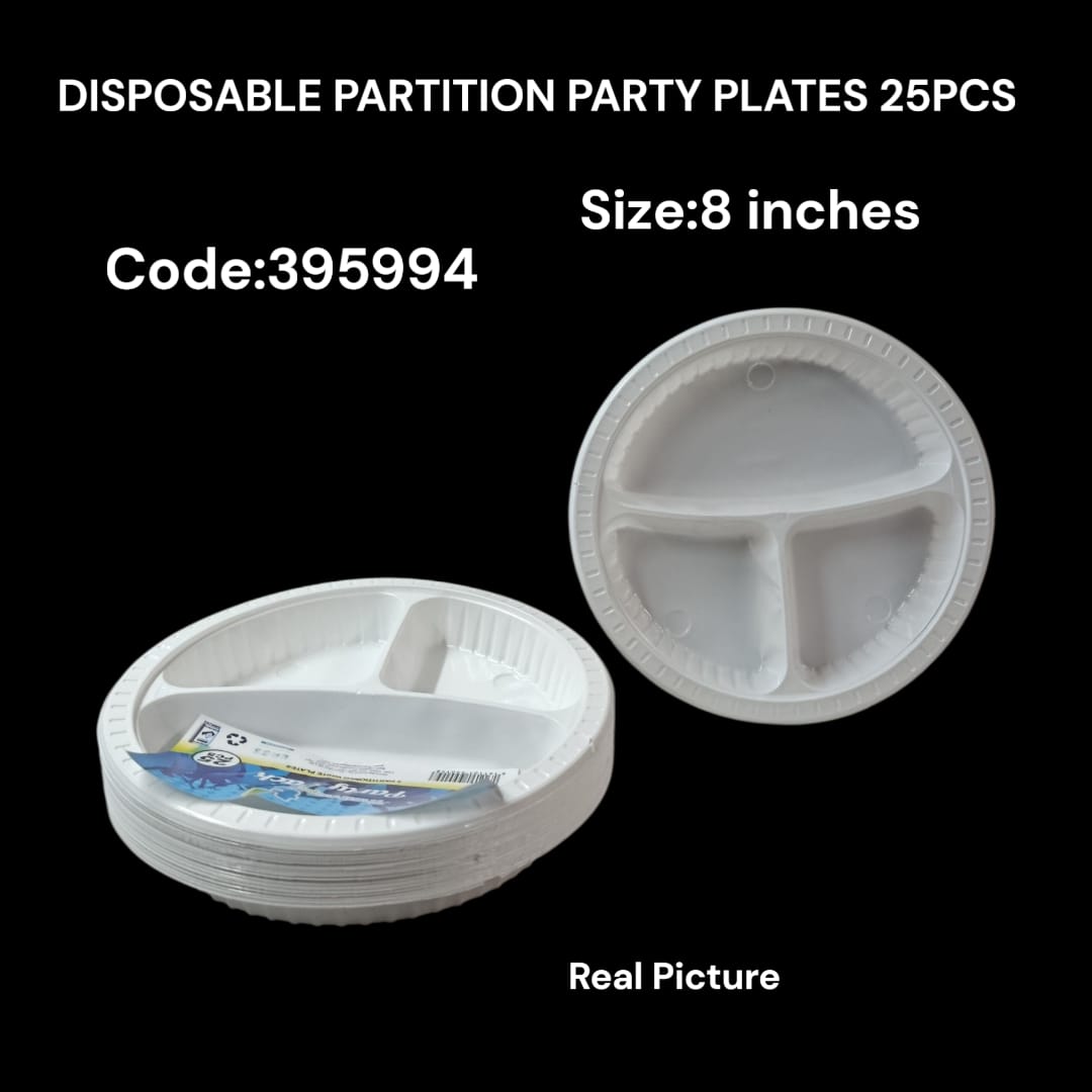 Disposable Partition Party Plates (25PCS)