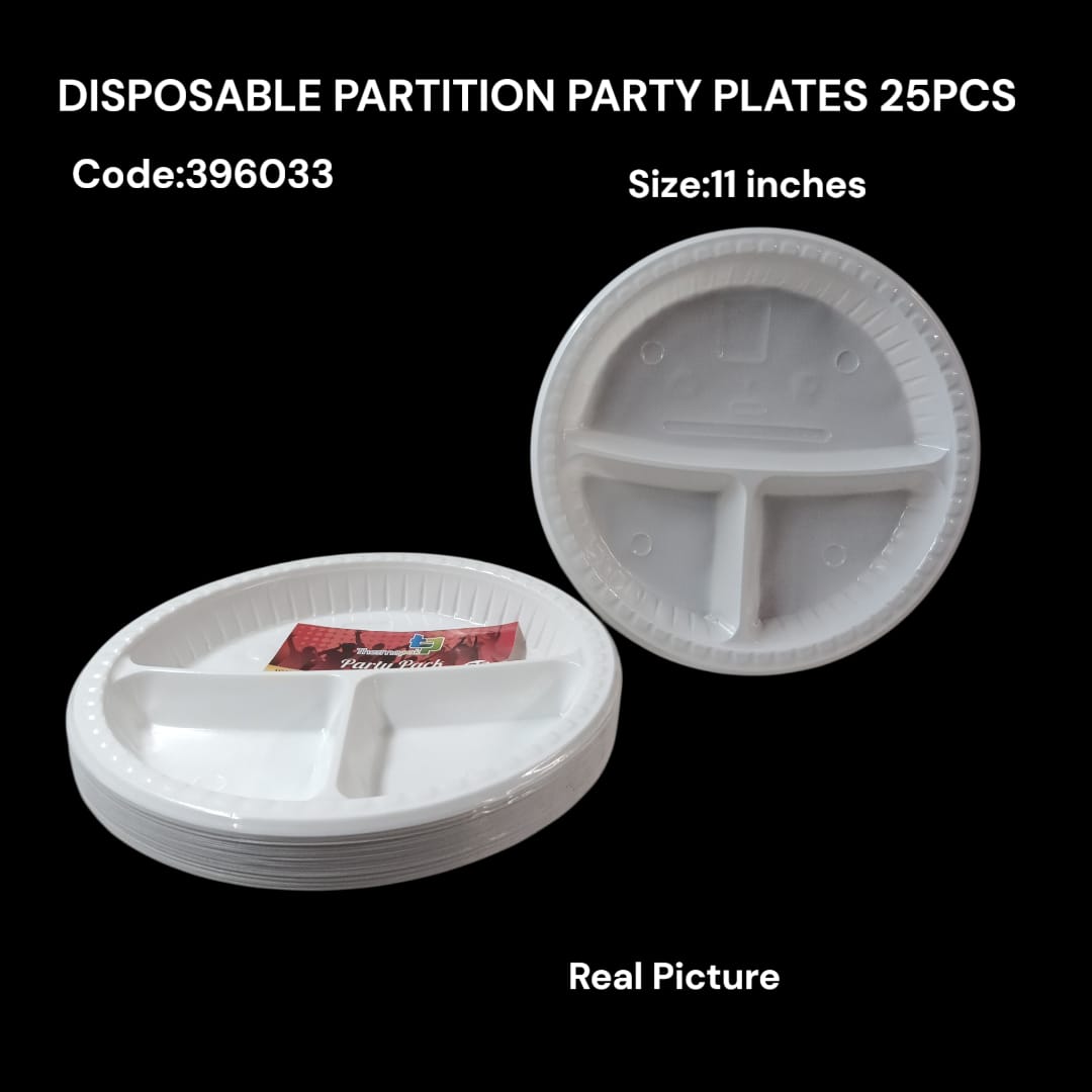 Disposable Partition Party Plates (25PCS)