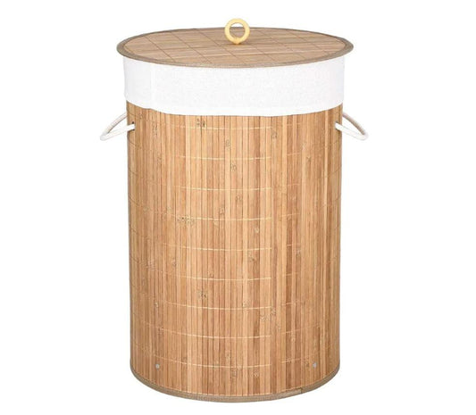 Laundry Hamper Laundry Basket Foldable Bamboo Cover Lid Handle