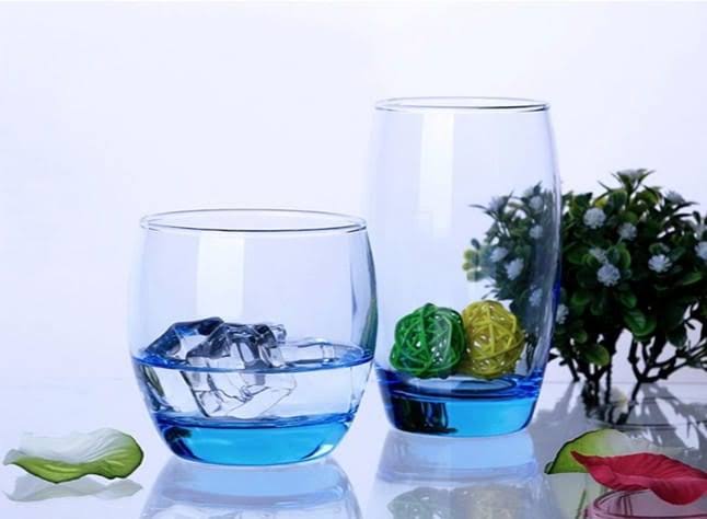 Short Salto Blue Whiskey Glass 290ml 6pcs set