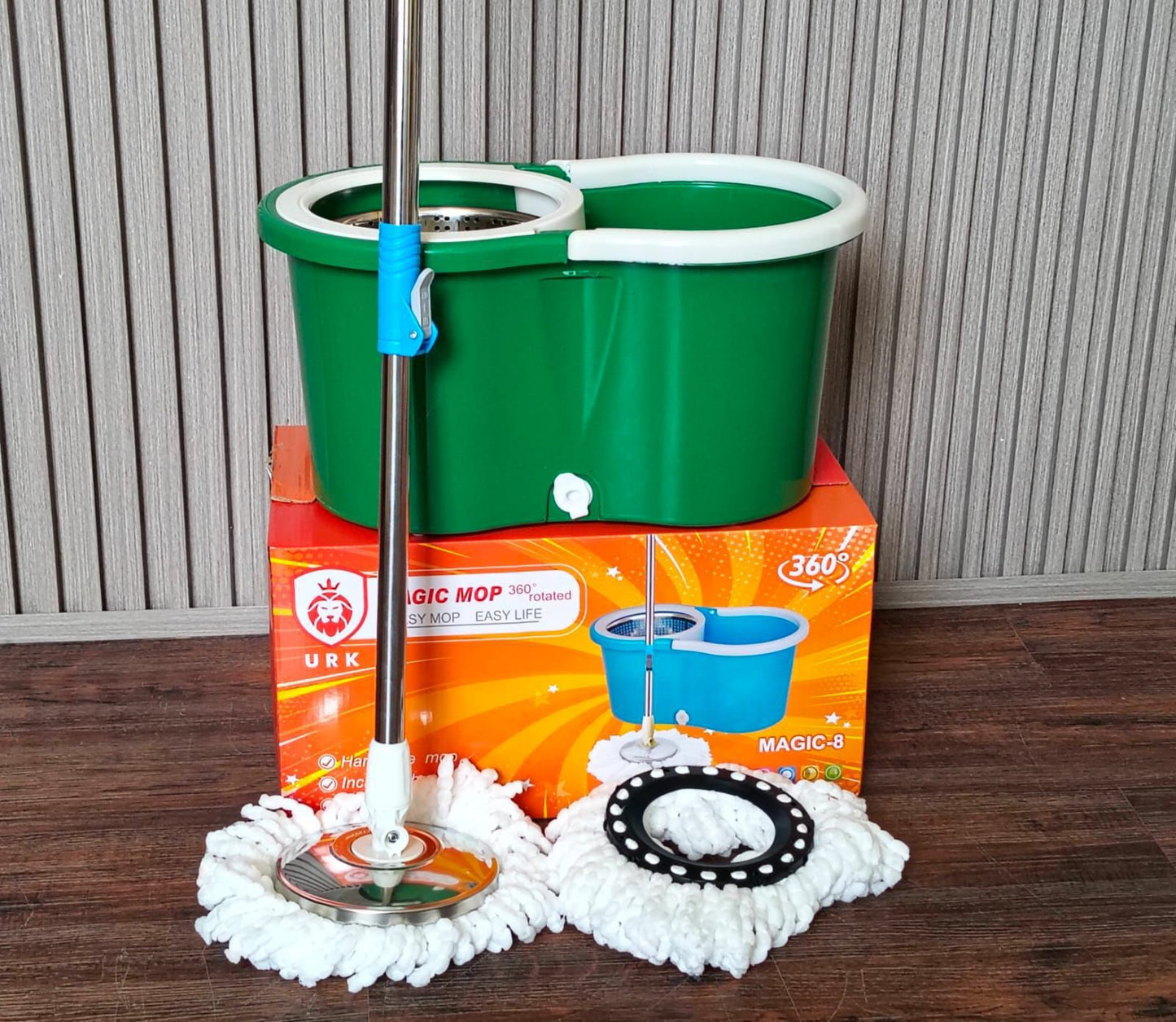 Metallic 360 Rotate Spin Mop+ Bucket Set