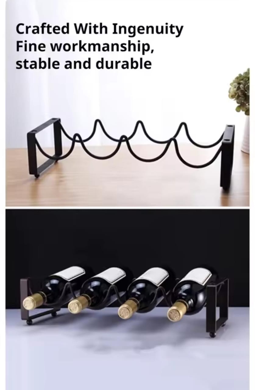 Metallic carbon wine holder