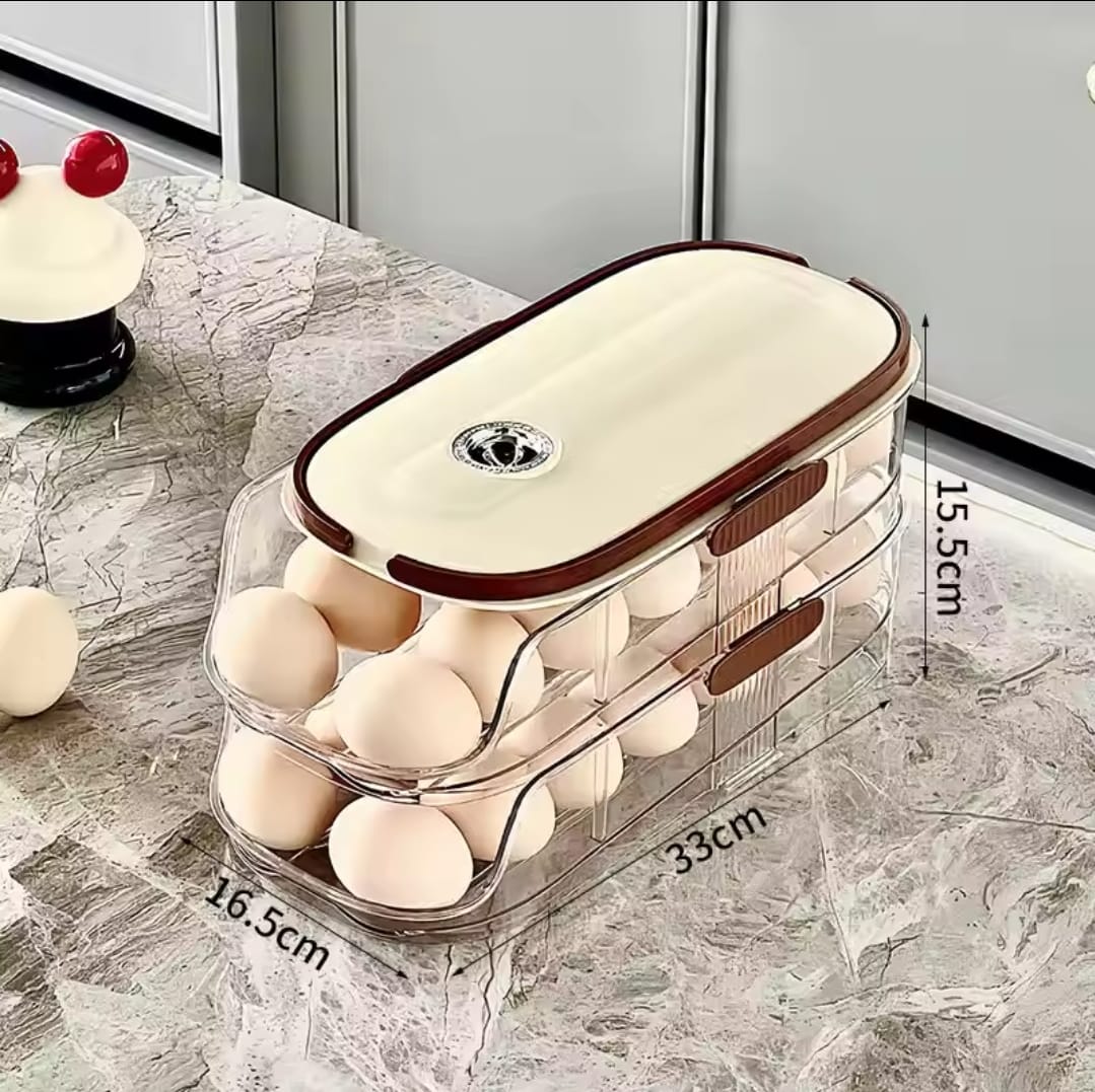Acrylic Stackable Automatic sliding/rolling Egg Storage box/Egg Tray