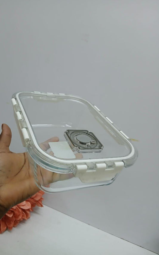 Airtight borosilicate glass storage/ snack box 1200ml