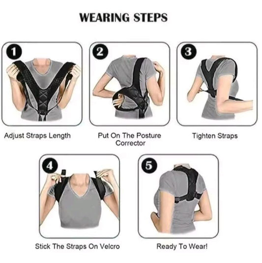 Adjustable back shoulder posture corrector belt