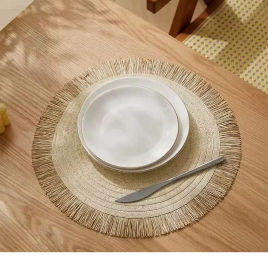Round Elegant Braided table mats 6pcs