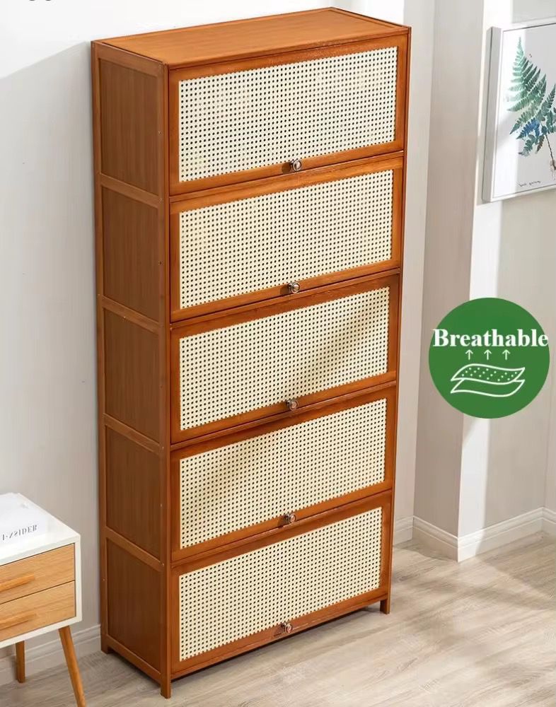 11 Layer Breathable Bamboo Shoe Storage Cabinet