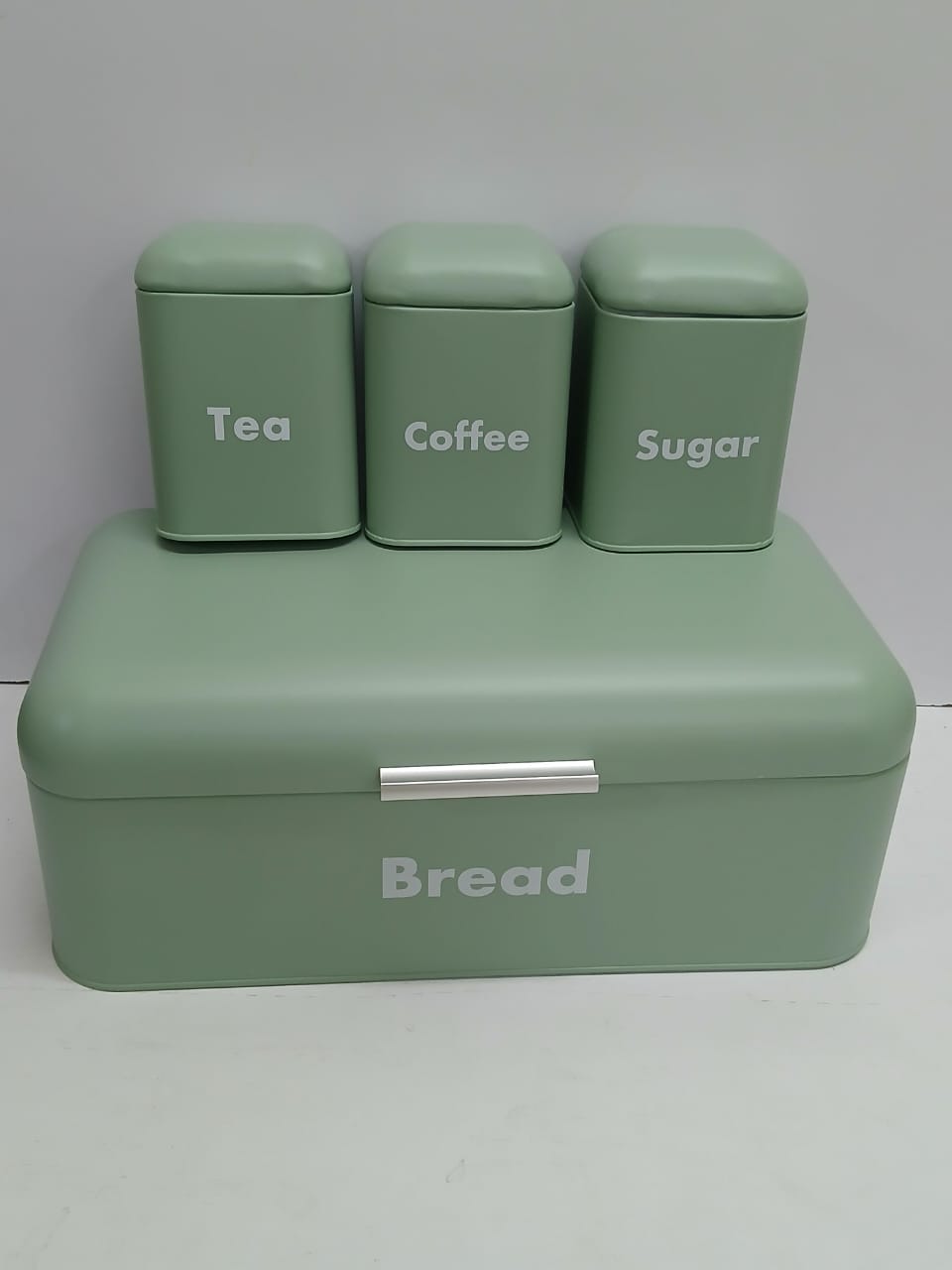 Unique and elegant bread storage bin with 3pcs canisters