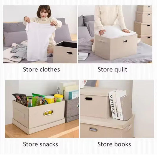 Foldable Storage box with lid