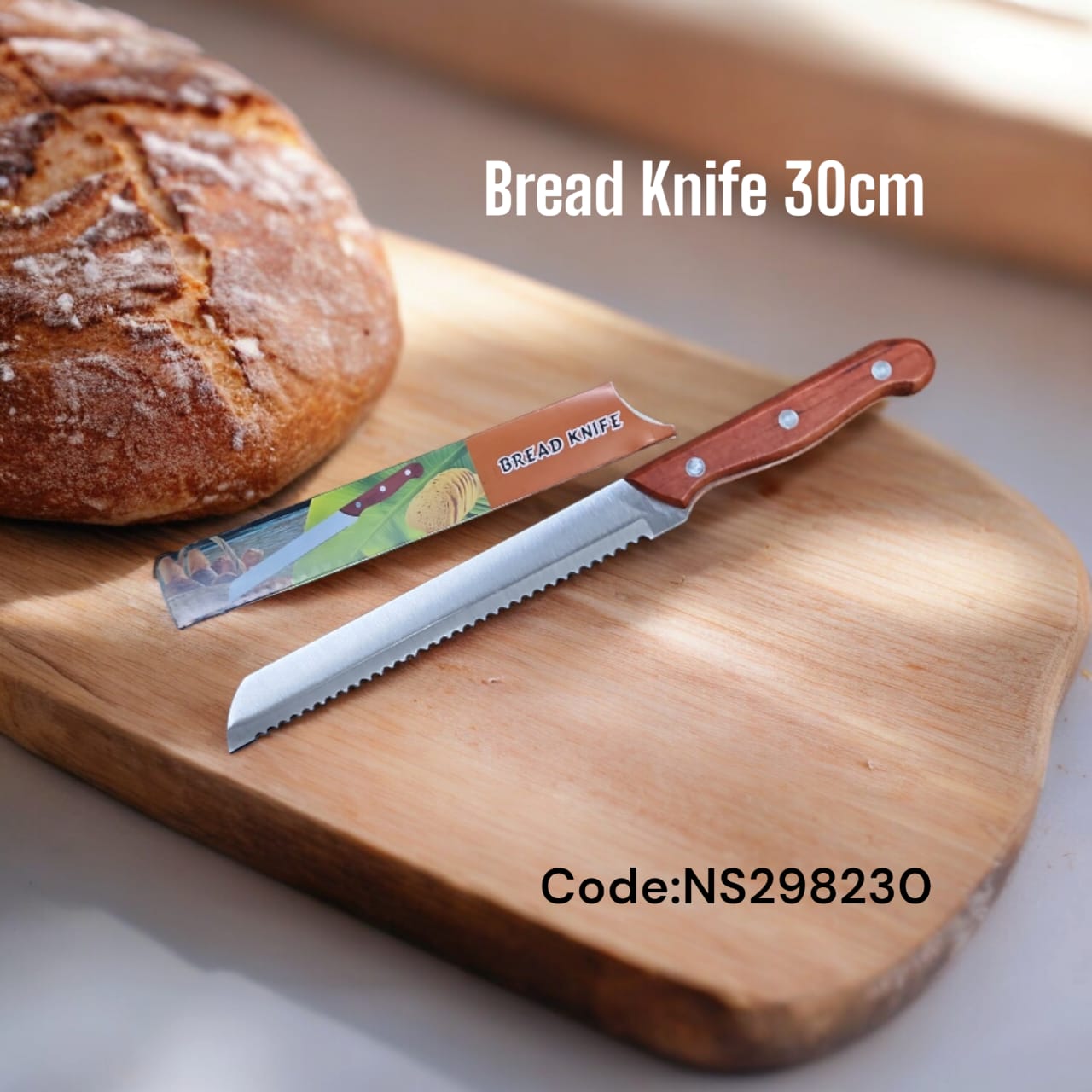 Wood Handle Steel Bread/Cake Knife