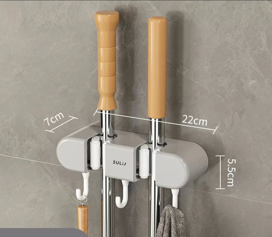 Non slip wall Mounted mop holder