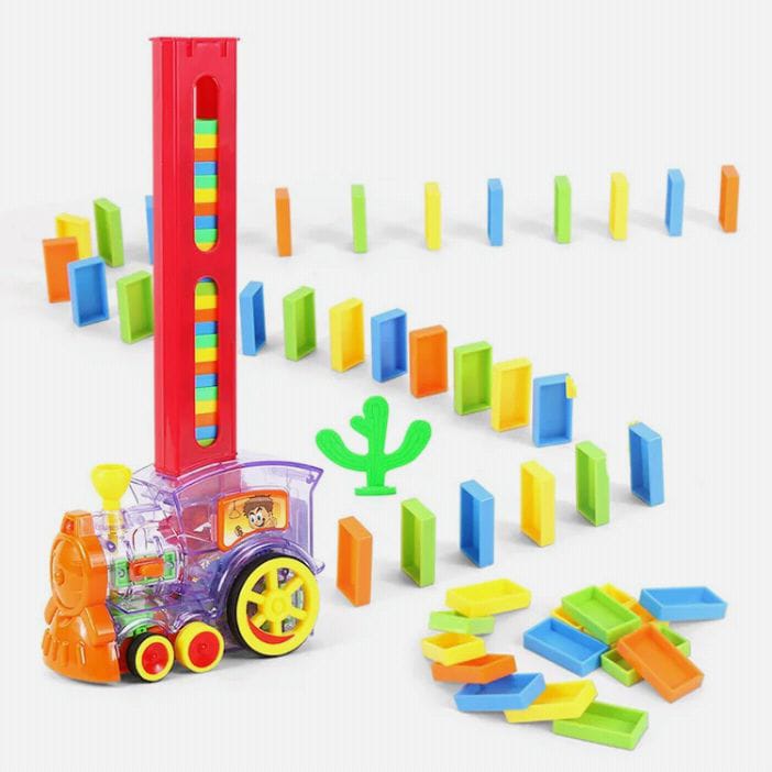 Domino train with music and lights comes with 60 dominos