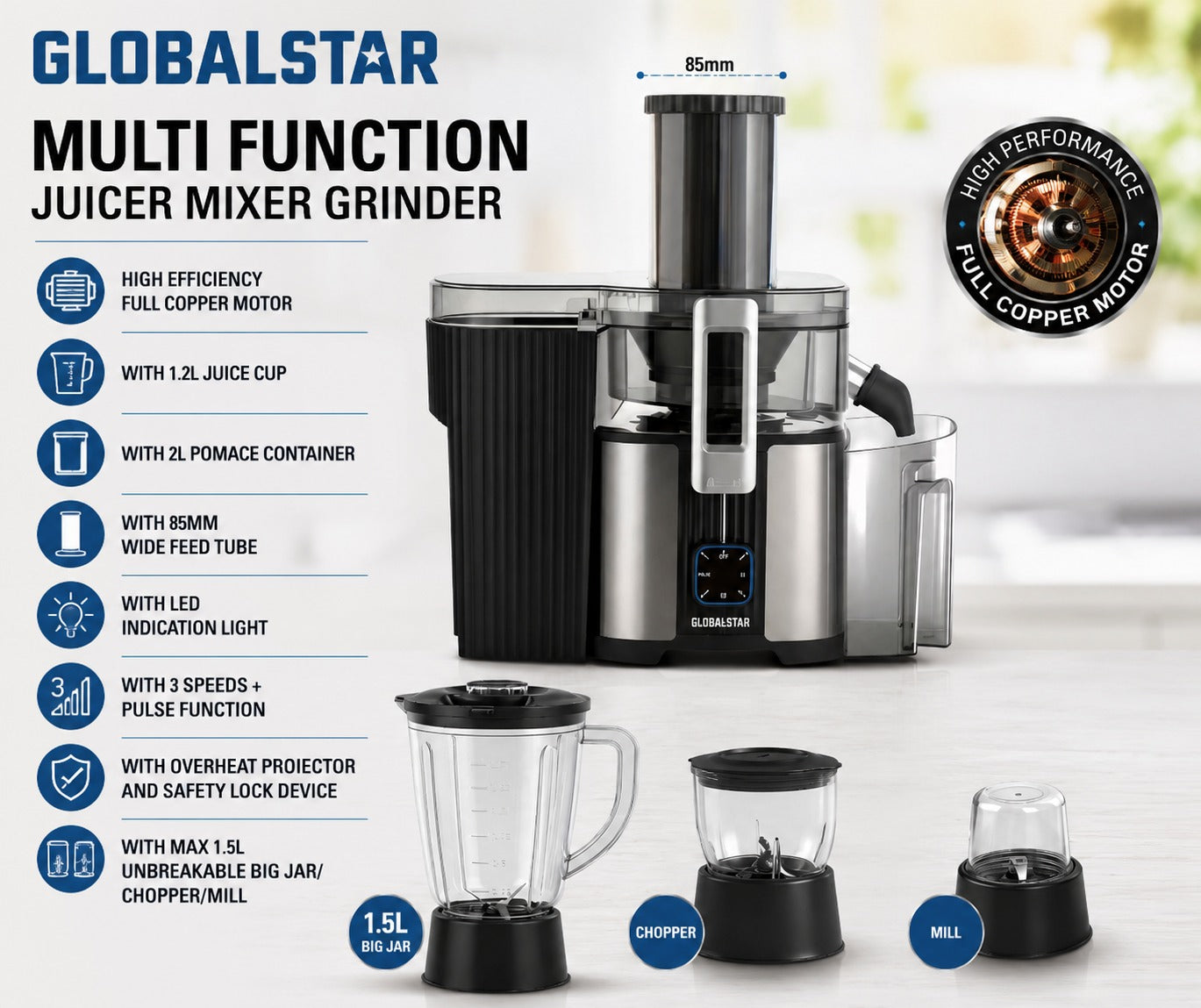 Globalstar Multifunctional Food Processor