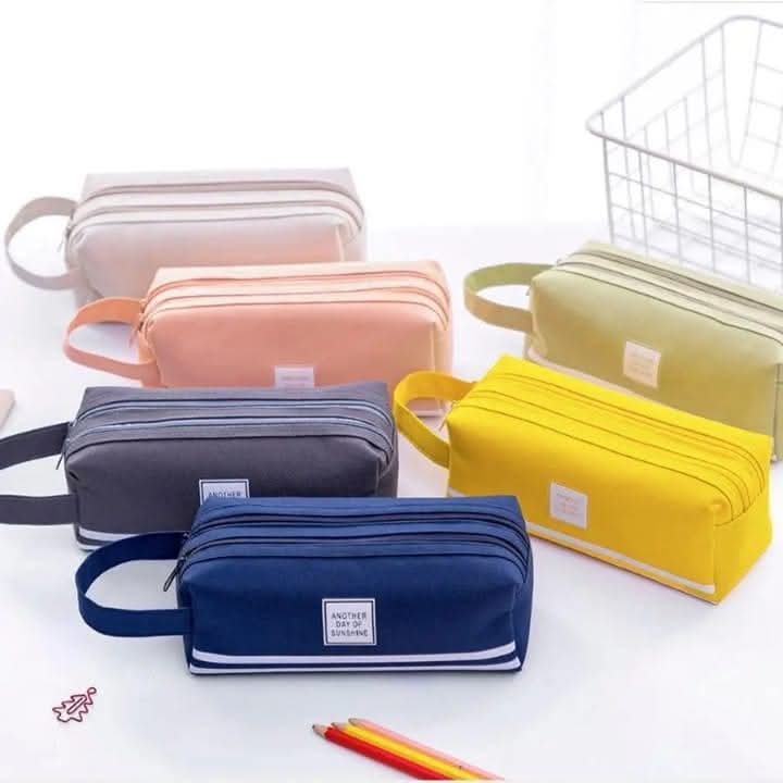 Double layer pencil pouch