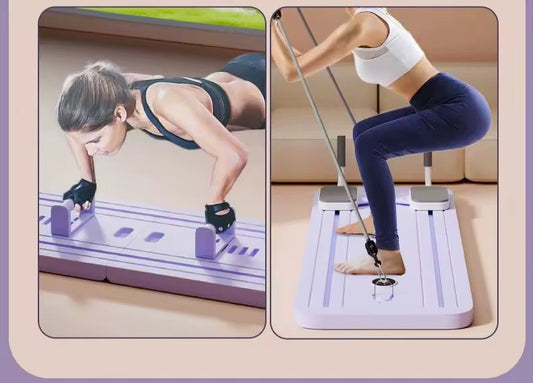 Multifunctional exercise plates board