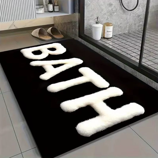 Black Bath Absorbent Diatom Bathroom Mat