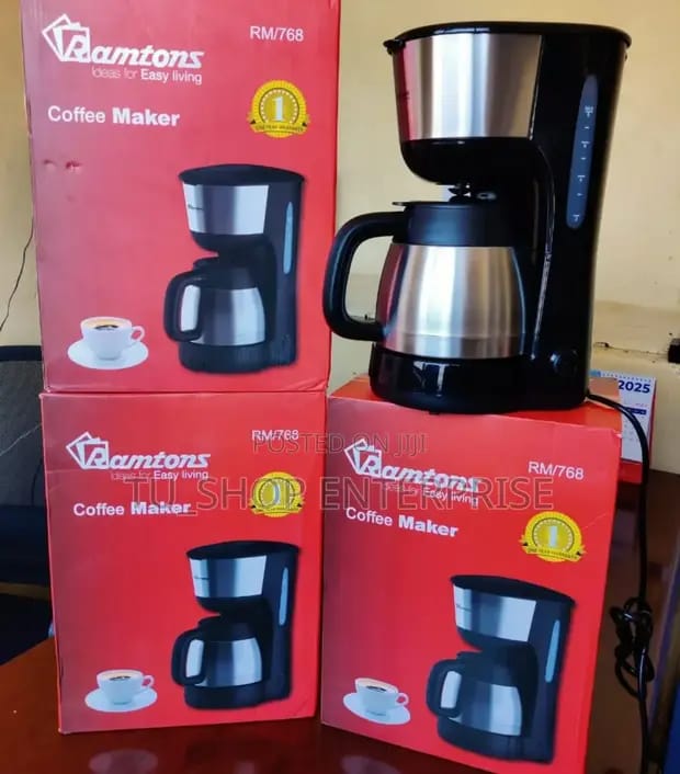 Ramtons Coffee Maker Anti Drip - 1.5L - Black