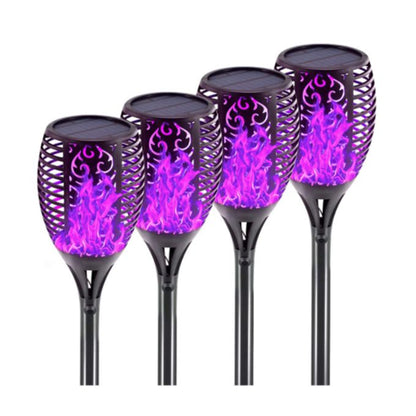 33 LED Solar Flame Lamps – 4 PCS Outdoor Waterproof Torch Lights for Garden & Pathway Decor