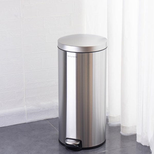 Danny Home 30-Liter Stainless Steel Trash Can with Lid and Pedal