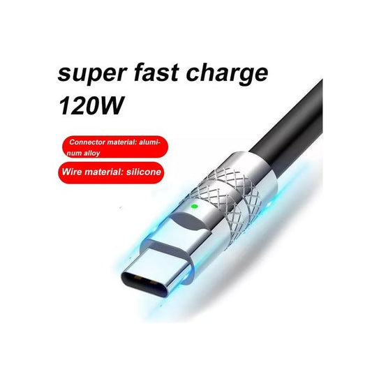 Sokany 6A 120W USB to Type-C Fast Charging Cable – 2M Silicone Power Cord