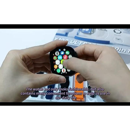 Y100 Ultra3 Smart Watch 10-in-1 Set – 5 Straps, Wireless Earphones & Electric Razor