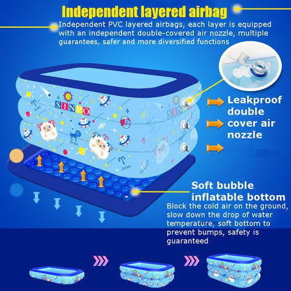 Inflatable Swimming Pool For Baby Kid Adult Paddling Pool