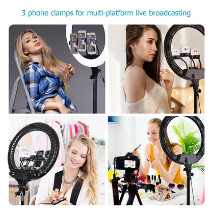 18-Inch 55W LED Ring Light with 7ft Tripod Stand + Remote Control