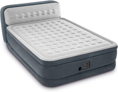 Intex Dura-Beam Deluxe  Queen-Sized Air Bed Mattress Comforting Bed with Built-in Electric Pump and Ultra Plush Supportive Headboard