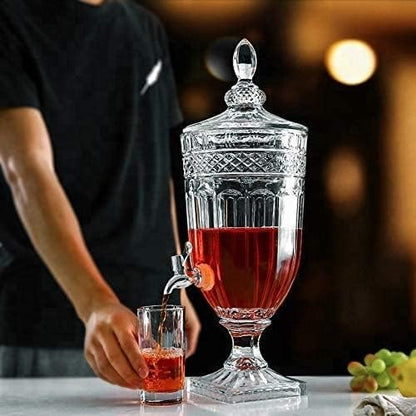 Mason Jar Beverage Dispenser –glass Juice Beer Water Pitcher with Tap 5l