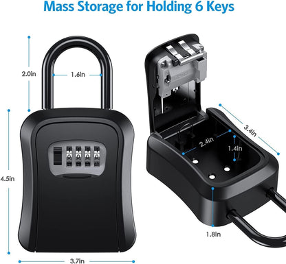 Key Lock Box, Wall Mounted Key Safe Box