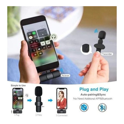 Sokany Dual Wireless Lapel Microphone for Type-C Devices – Two Users
