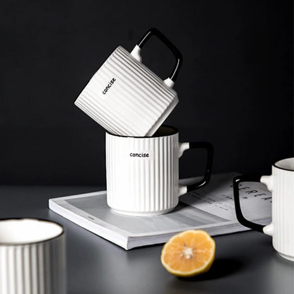 6 pcs mugs  concise ceramic