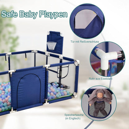 Portable Baby Ball Pit Tent Playpen Play Fence Baby Playpen