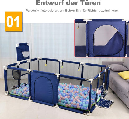 Portable Baby Ball Pit Tent Playpen Play Fence Baby Playpen